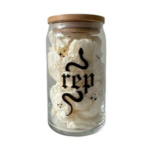 Swift‎ Rep Era Reputation Snake Summer Chic Design Black Mason Jar W/ Bamboo Lid